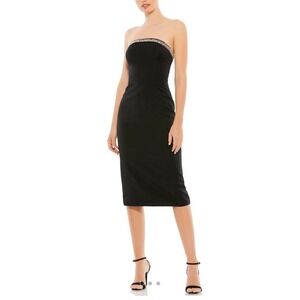 MAC DUGGAL Women's Beaded Sheath Dress Black Size‎ 12 Semi Formal Cocktail